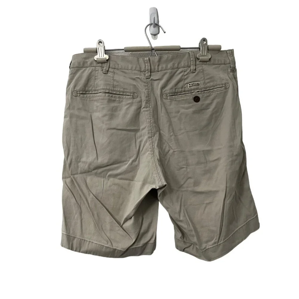 Faherty Beige Flat Front Chino Outdoor Shorts Mens Size 33